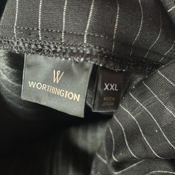 Black Striped Pencil Slit Skirt - Picture 10 of 13